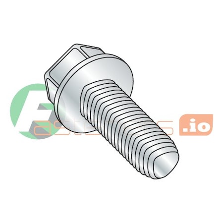 Newport Fasteners Thread Forming Screw, #6-32 x 1-1/2 in, Zinc Plated Steel Hex Head Hex Drive, 5000 PK 366522